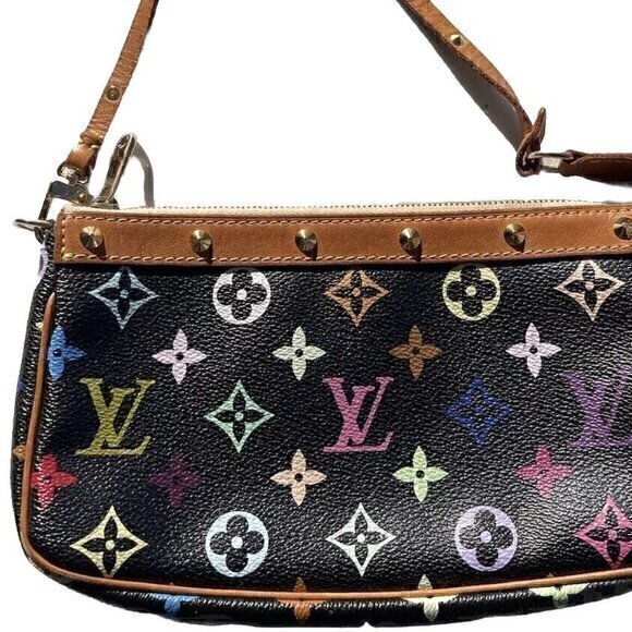 Louis Vuitton Handbags - Louis Vuitton Black Multicolor Monogram Canvas Pochette Accessoires